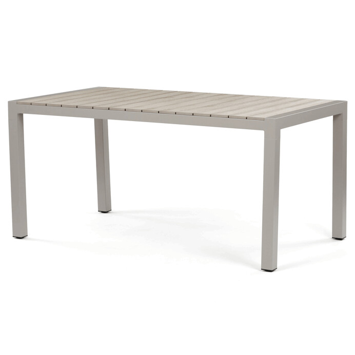 Záhradný stôl 162x90cm, hliník, polywood, béžová, AZT-S1514 CRM