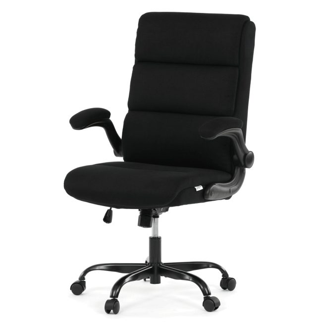 Kancelárske kreslo, hojdací mechanizmus, čierna látka, KA-K3104 BK